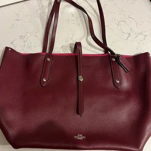 Coach Tote Purse - Burgundy